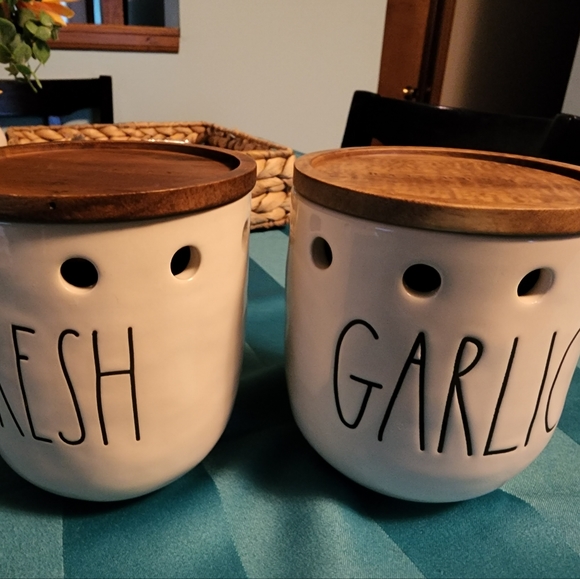 Rae Dunn Kitchen Rae Dunn Garlic And Fresh Containers Poshmark